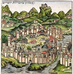 מראה העיר פירנצה, 1490